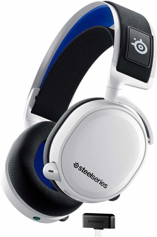 Наушники-гарнитура игровые SteelSeries Arctis 7P+ 61471 белый от компании Trento - фото 1