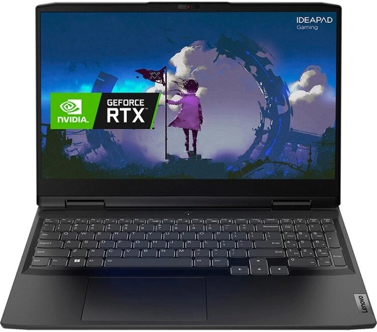 Ноутбук Lenovo IP3 Gaming 16.0'wuxga/Core i5-12450H/8gb/512gb/GF RTX3050ti 4gb/Dos (82SA00DERK) от компании Trento - фото 1