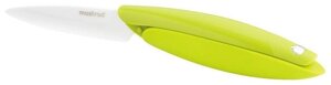 Нож Mastrad, керамическое лезвие 7.6 см , зеленая ручка - в прозрачной коробке F22108, шт