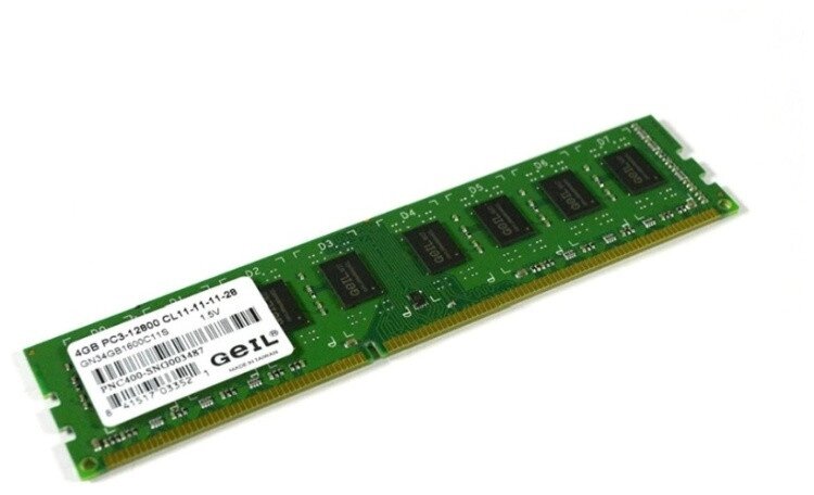 Оперативная память 4GB DDR3 1600MHz GEIL PC3-12800 GN34GB1600C11S OEM от компании Trento - фото 1