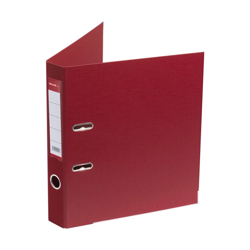 Папка-регистратор Deluxe с арочным механизмом, Office 2-RD24 (2" RED), А4, 50 мм, красный от компании Trento - фото 1