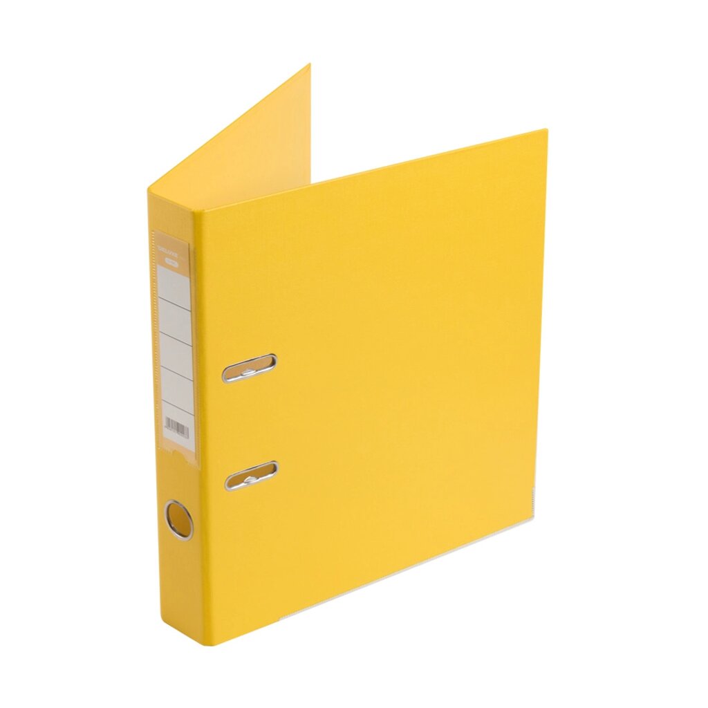 Папка-регистратор Deluxe с арочным механизмом, Office 2-YW5, А4, 50 мм, жёлтый от компании Trento - фото 1