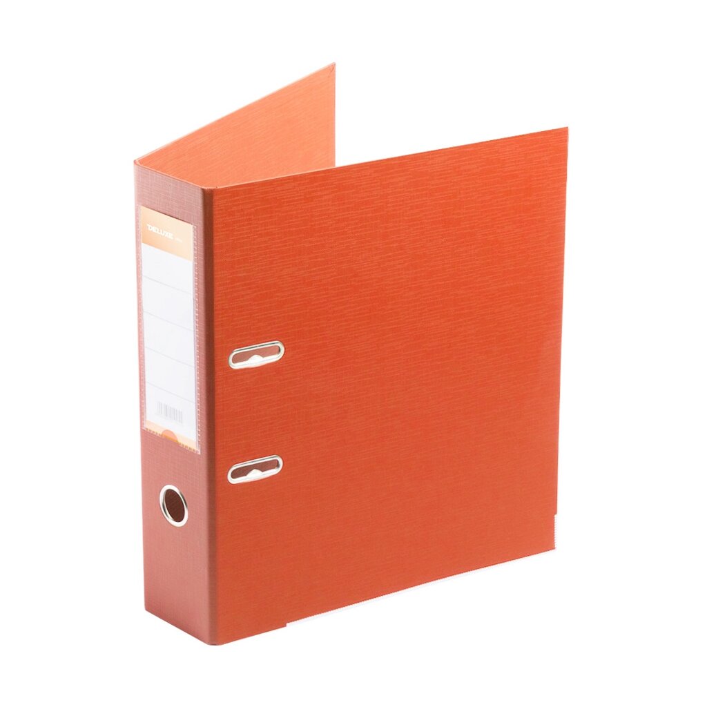 Папка-регистратор Deluxe с арочным механизмом, Office 3-OE6 (3" ORANGE), А4, 70 мм, оранжевый от компании Trento - фото 1