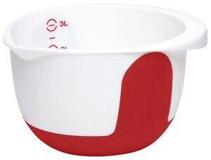 Чашка EMSA 3л. для миксера, белая/красная MIX & BAKE 508016 в Алматы от компании Trento