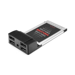 Адаптер Deluxe DLA-UH4 PCMCI Cardbus на USB HUB 4 Порта в Алматы от компании Trento