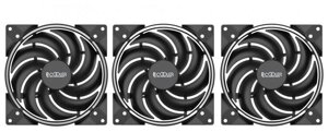 Вентилятор для корпуса PCCooler CORONA 3-IN-1 FRGB KIT 3x (120x120x25mm) 1000-2000 10% RPM 68 CFM Black