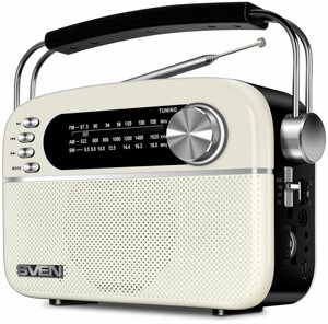 SVEN Радиоприемник SRP-505 белый (3WT, Bluetooth, FM/AM/SW, USB, microSD, AUX) в Алматы от компании Trento