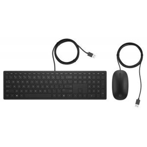 Клавиатура и мышь HP 4CE97AA Wired Keyboard and Mouse 400 Black USB в Алматы от компании Trento