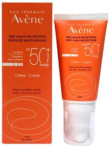 Солнцезащитный крем Avene Face Cream SPF50+ Dry Sensitive Skin 50 мл (3282770149487) в Алматы от компании Trento