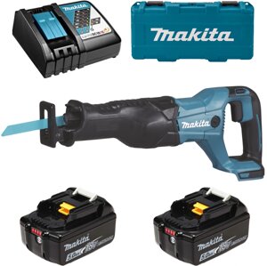 Аккумуляторная сабельная пила Makita DJR186RTE (18V, 2x5Ah, Li-Ion)