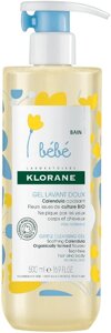 Гель для купания Klorane Bebe Gentle Cleansing Gel Soothing Calendula 500 мл (3282770104943) в Алматы от компании Trento