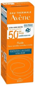 Солнцезащитный флюид Avene Fluid SPF50+ Normal-Combination Skin 50 мл (3282770149074)