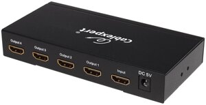 Разветвитель HDMI Cablexpert DSP-4PH4-02, HD19F/4x19F, 1 компьютер => 4 монитора, Full-HD, 3D, 1.4v, в Алматы от компании Trento