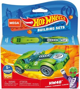 КОНСТРУКТОР MEGA CONSTRUX HOT WHEELS МАШИНКА ГОНОЧНАЯ HW40