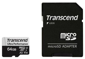 Карта памяти MicroSD 64GB Class 10 U3 Transcend TS64GUSD340S