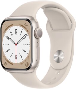 Apple Watch Series 8 GPS,41mm, StarlightAluminiumCase with, StarlightSportBand-Regular (MNP63GK/A)(MNP63RB/A) в Алматы от компании Trento