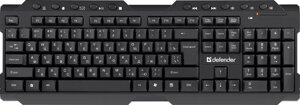 Клавиатура беспроводная Defender Element HB-195 USB (Черный), USB, ENG/RUS, стандарт
