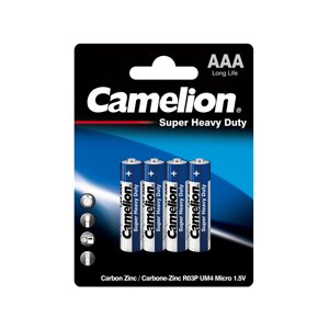 Батарейка CAMELION Super Heavy Duty R03P-BP4B 4 шт. в блистере в Алматы от компании Trento