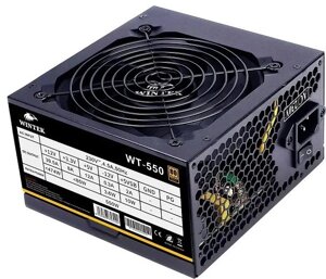 Блок питания Wintek WT-550, 550W, APFC, 20+4, 1*P8 (4+4), 2*P6+2, 4*SATA, 4*MOLEX, 80+ Bronze, black в Алматы от компании Trento