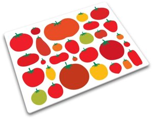 Доска разделочная стеклянная 40x30x0.4cm Joseph Joseph Mixed Tomatoes (90017) , шт