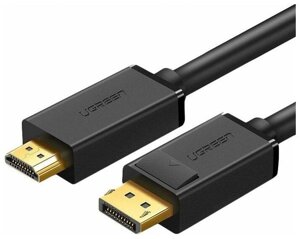 Кабель UGREEN DP101 DP Male to HDMI Male Cable 2m (Black) в Алматы от компании Trento