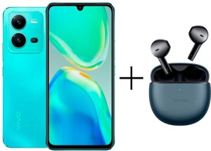 Смартфон vivo V25 8Gb 256Gb Aquamarine Blue+Наушники vivo TWS Air Pebble Blue в Алматы от компании Trento