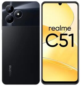 Смартфон Realme C51 4+128 Gb Carbon Black RMX3830 INT+NFC (RU)