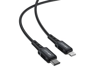 Кабель ACEFAST USB-C-Lightning, C4-01, 1.8м, алюминий, черный в Алматы от компании Trento