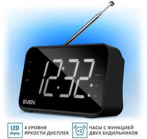 SVEN Радиоприемник SRP-100, black (2W, FM, LED)