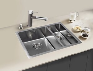 Кухонная мойка GRANDEX Aqua PROLINE 58 3000208 накладная 45х58.5х20.3 см, нержавеющая сталь