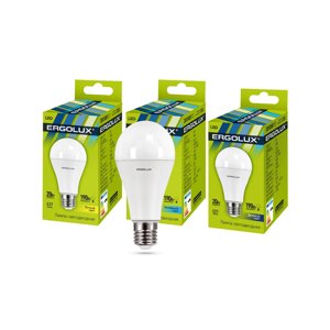 Эл. лампа светодиодная Ergolux LED-A65-20W-E27-3K, Тёплый