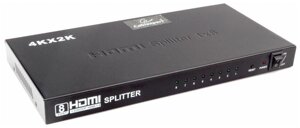 Разветвитель HDMI Cablexpert DSP-8PH4-03, HD19F/8x19F, 1 компьютер => 8 мониторов, Full-HD, 3D, 1.4v в Алматы от компании Trento