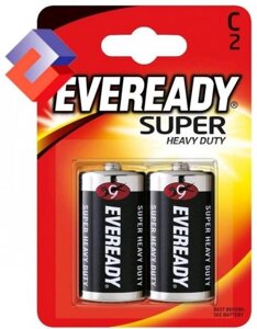 Элемент питания R14-C Eveready SHD 2 штуки в блистере.