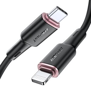 Кабель ACEFAST USB-C-Lightning, C2-01, силикон цинкового сплава, черный в Алматы от компании Trento