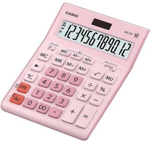 Калькулятор настольный CASIO GR-12C-PK-W-EP розовый