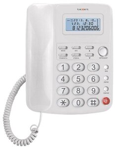 Телефон проводной Texet TX-250 белый в Алматы от компании Trento