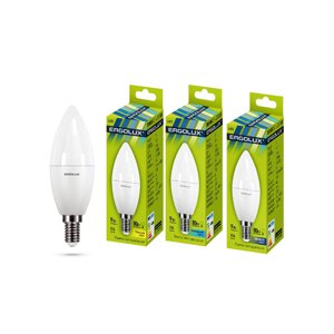 Эл. лампа светодиодная Ergolux LED-C35-9W-E14-3K, Тёплый в Алматы от компании Trento