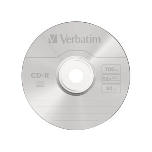 Диск CD-R Verbatim (43343) 700MB 50штук Незаписанный в Алматы от компании Trento