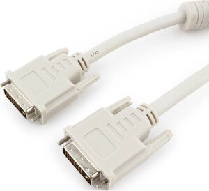 Кабель DVI-D dual link Cablexpert CC-DVI2-10, 25M/25M, 3.0м, экран, феррит. кольца, пакет