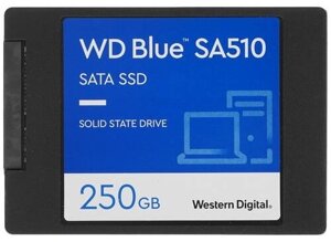 Твердотельный накопитель 250GB SSD WD BLUE SA510 2.5” SATA3 R555Mb/s, W440MB/s WDS250G3B0A