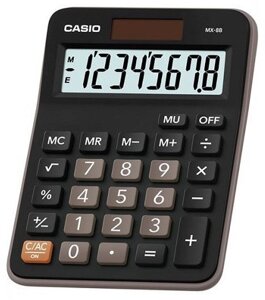 Калькулятор CASIO настольный MX-8B-BK-W-EC, 8-разрядный, черный в Алматы от компании Trento