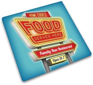 Доска разделочная стеклянная 30x30x0.4cm Joseph Joseph Road Sign (90058), шт