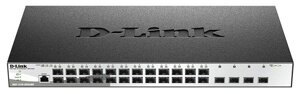 D-Link DGS-1210-28XS/ME 24 портами 100/1000Base-X SFP и 4 портами 10GBase-X SFP+