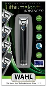 Триммер для усов и бороды Wahl Stainless Steel Trimmer Advanced серый в Алматы от компании Trento