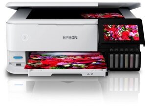 МФУ струйное Epson EcoTank L8160, цветн., A4, белый