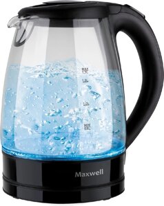 Чайник Maxwell MW-1004, 1,7л. Стекло, 2200 Вт.