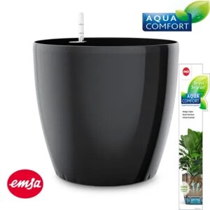 Горшок цветочный 28x27см, с автополивом, черный CASA BRILLIANT EMSA 513396, шт