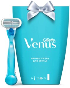 ПН GILLETTE VENUS Бритва с 1 сменной кассетой + SATIN CARE Гель для бритья для женщин для чувствительной кожи 75мл