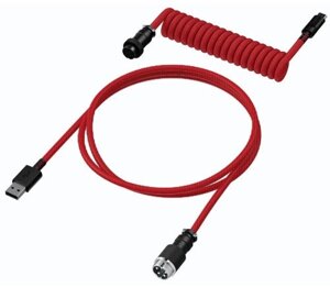 Кабель для механической клавиатуры HyperX USB-C Coiled 6J677AA красно-черный