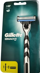 GILLETTE MACH3 Charcoal Бритва со сменными кассетами для бритья 2шт